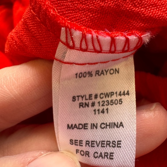 Culture Code Boho Red Wrap Palazzo Pants - Picture 3 of 4